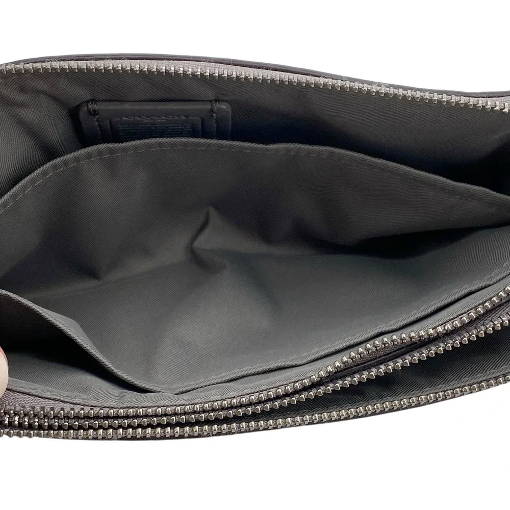 Coach Double Zip Wallet/Wristlet Gray‎ Leather 54052 - Picture 12 of 16